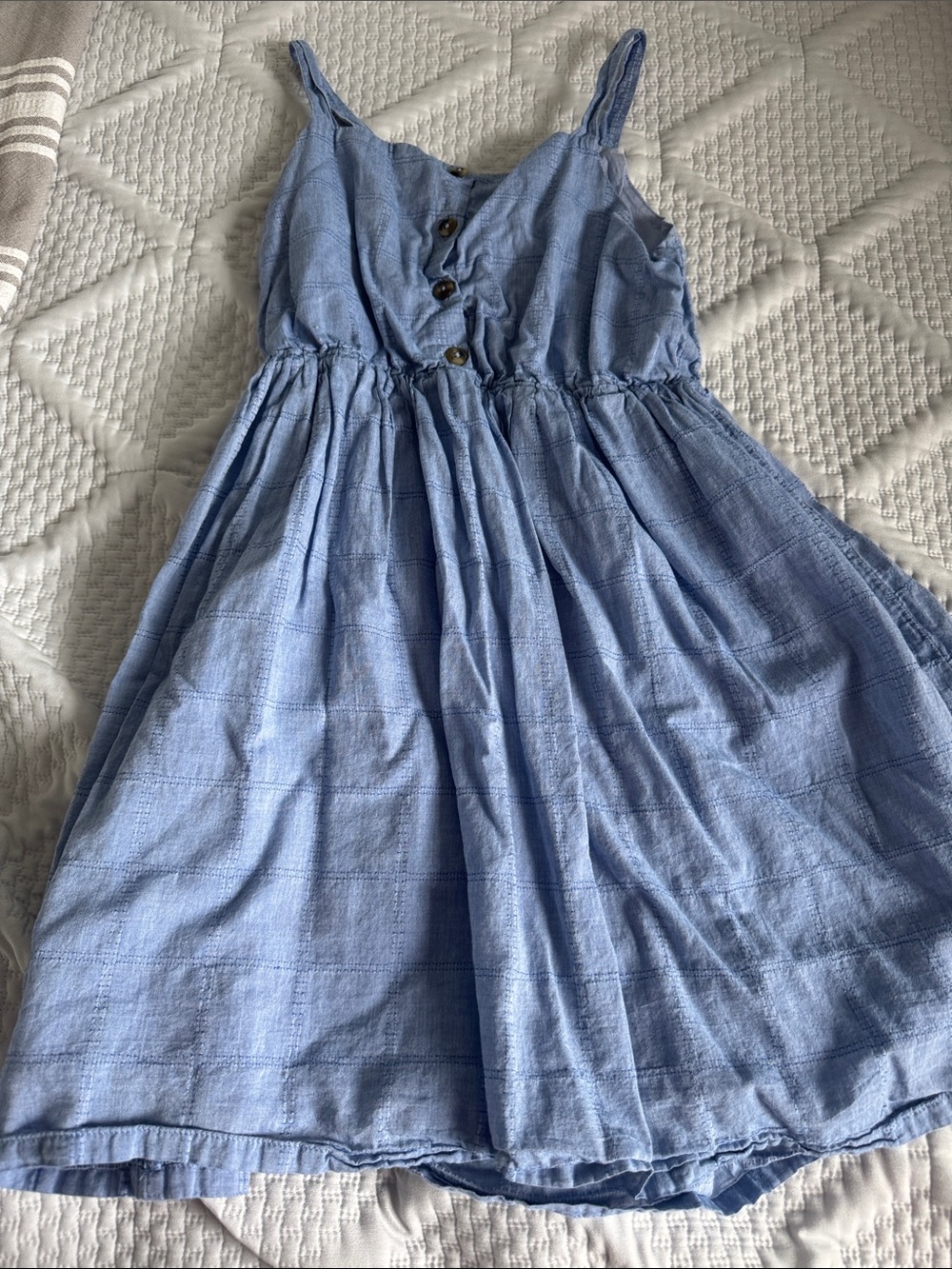 Cat & Jack Light Blue Button-Front Sundress